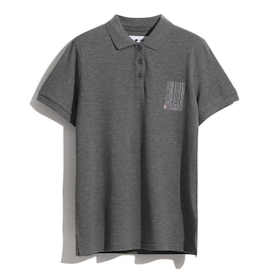 送料無料【HIPANDA ハイパンダ】メンズ ラインストーン ポロシャツ MEN'S RHINESTONE POLO SHIRT / GRAY