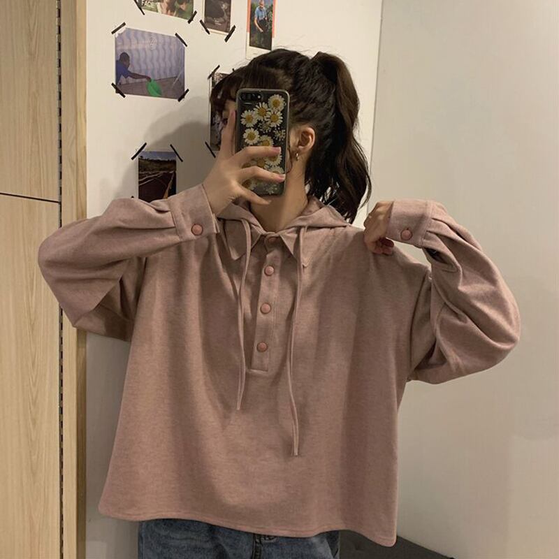 ルーズセーターの女性の春と秋の薄い学生の長袖の秋の服のバージョン2020秋のオールマッチトップインタイドシン 萌量不足13989639507