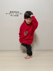 KIDS  クルーネックプルオーバーLEONoriginal　レッド