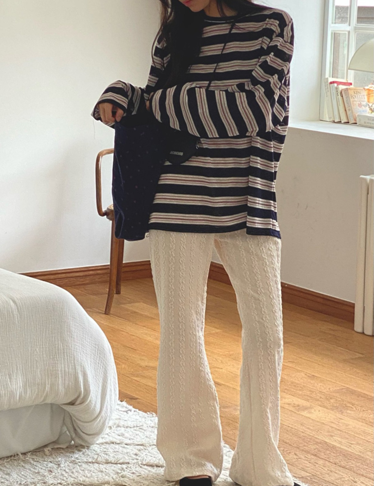 【25aw】Silky Stripe T-shirts_3colors