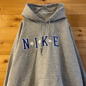 【GILDAN】NIKE ナイキ 刺繍ロゴ スウェット プルオーバー パーカー サイズM US古着