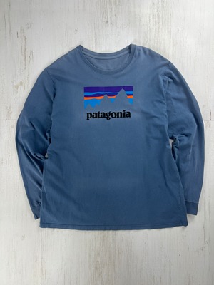 Patagonia Long Sleeve P-6 Logo Organic Cotton T-Shirt Blue / パタゴニア 長袖 P-6ロゴ オーガニックコットンTシャツ ブルー #F558