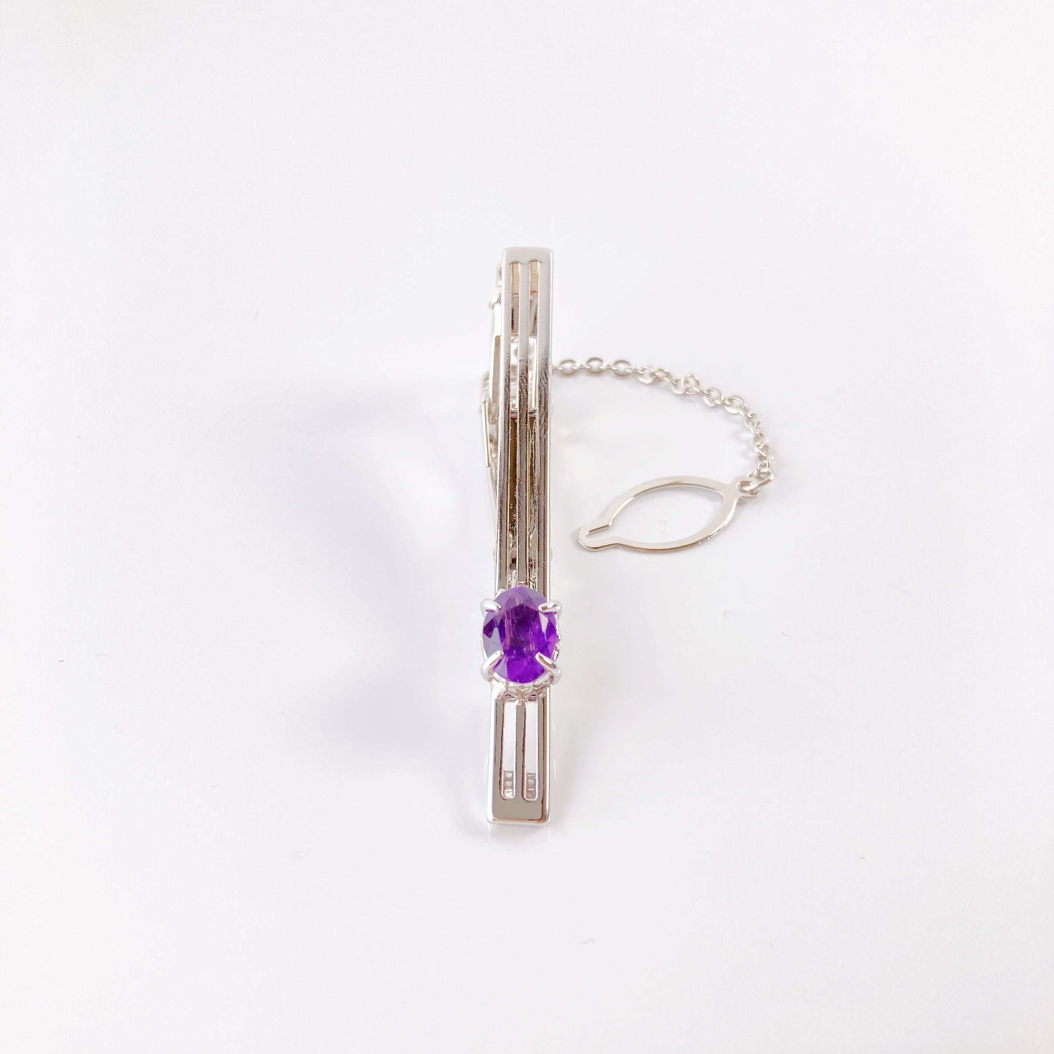 貴紳 ネクタイピン - 天然石┊アメジスト/紫水晶 | cristal