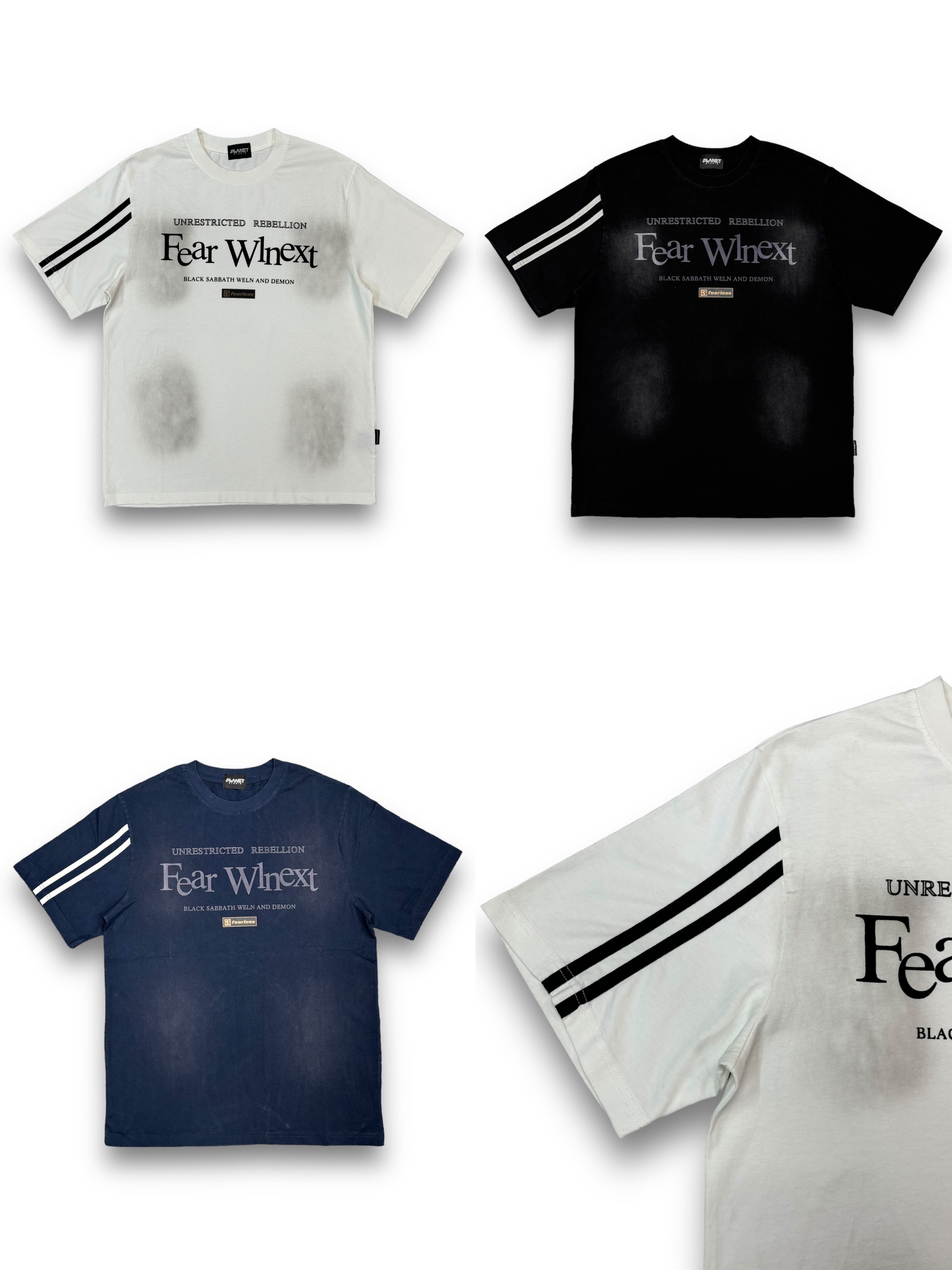 【PLANETSTUDIO】sleeve stripe logo T-shirt(3colors)