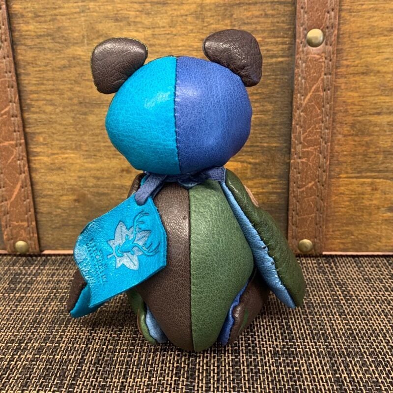ジビエレザー鹿革ベルベア★マイスターの手作り「ベルズベア」カラフルシック　写真の1点販売です