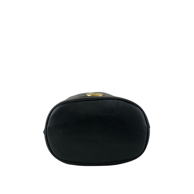 CELINE セリーヌ ショルダーバッグ ブラック ロゴサークル レザー 巾着 vintage ヴィンテージ オールド g3ixde