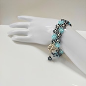 フラワーブレスレット/フォーマルブラック