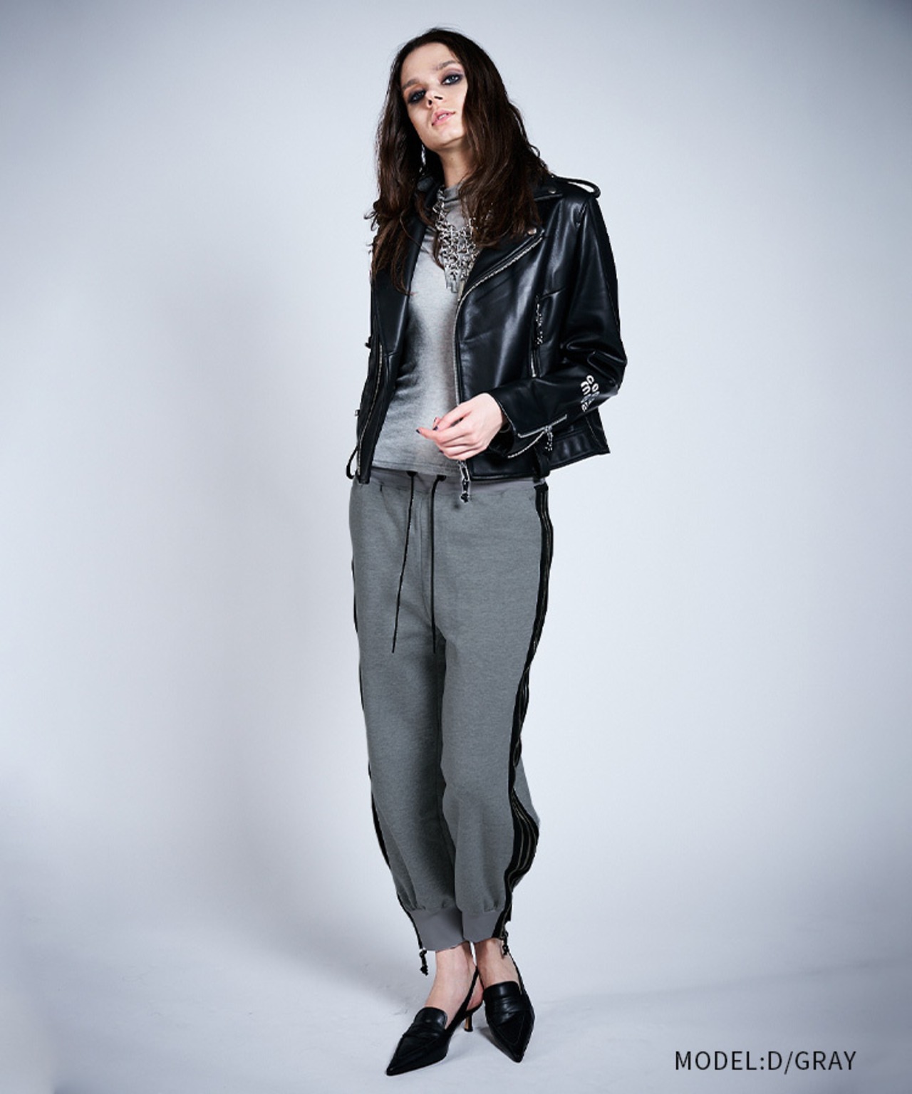 ダブルファスナージョガートラックパンツ (D/GRAY) CQ-47033