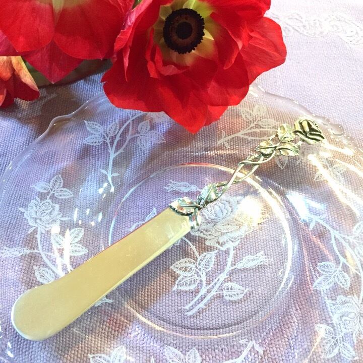 アンティーク バター ナイフ 薔薇 銀 【公式通販】