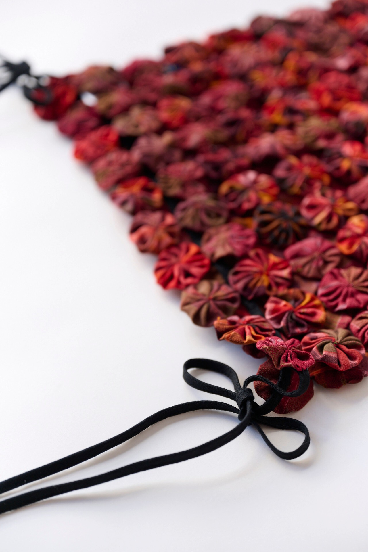 【marmelo】Yo-yo ribbon vest / side ribbon