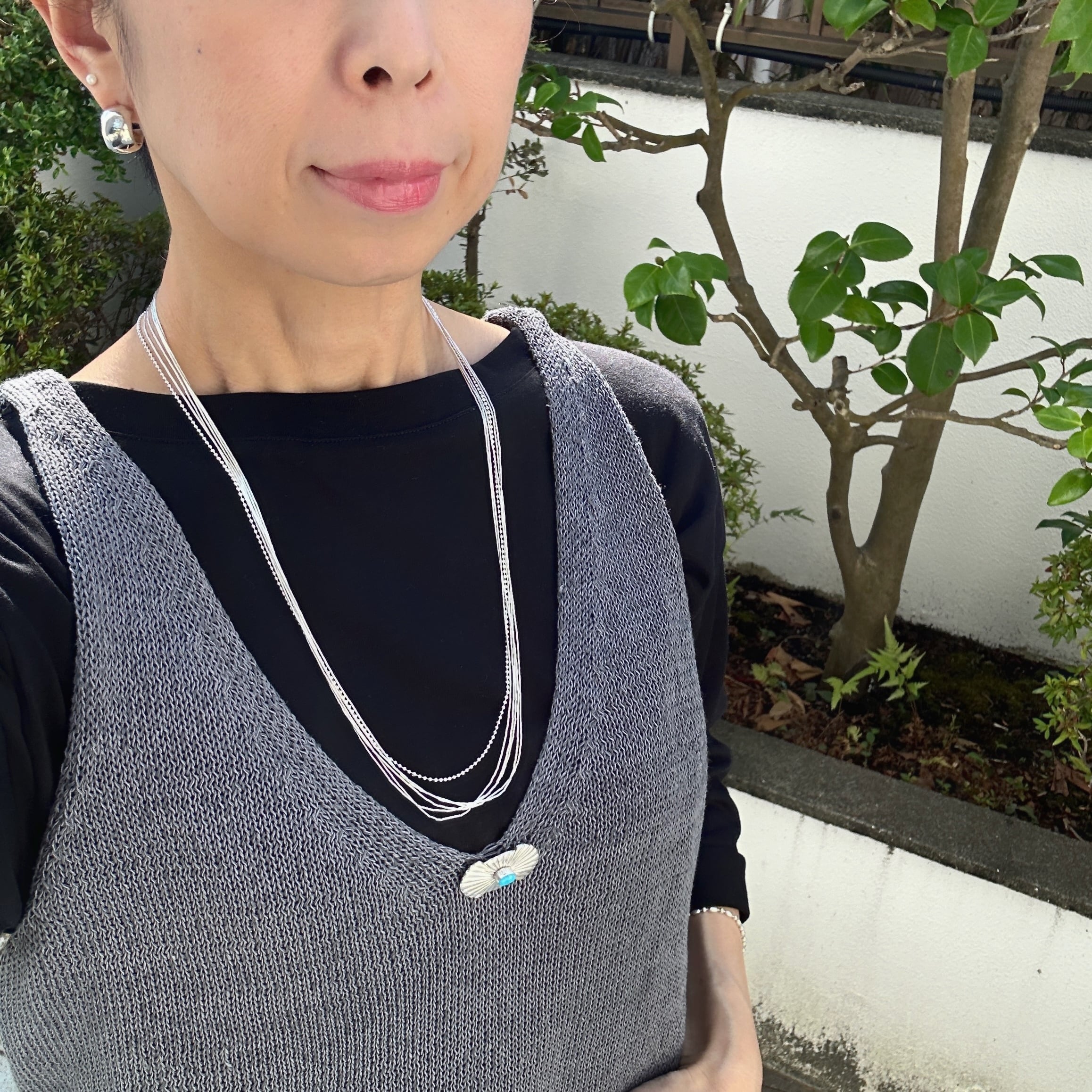 Indian Jewelry》横 オーバルコンチョ キングマン ターコイズ ブローチ