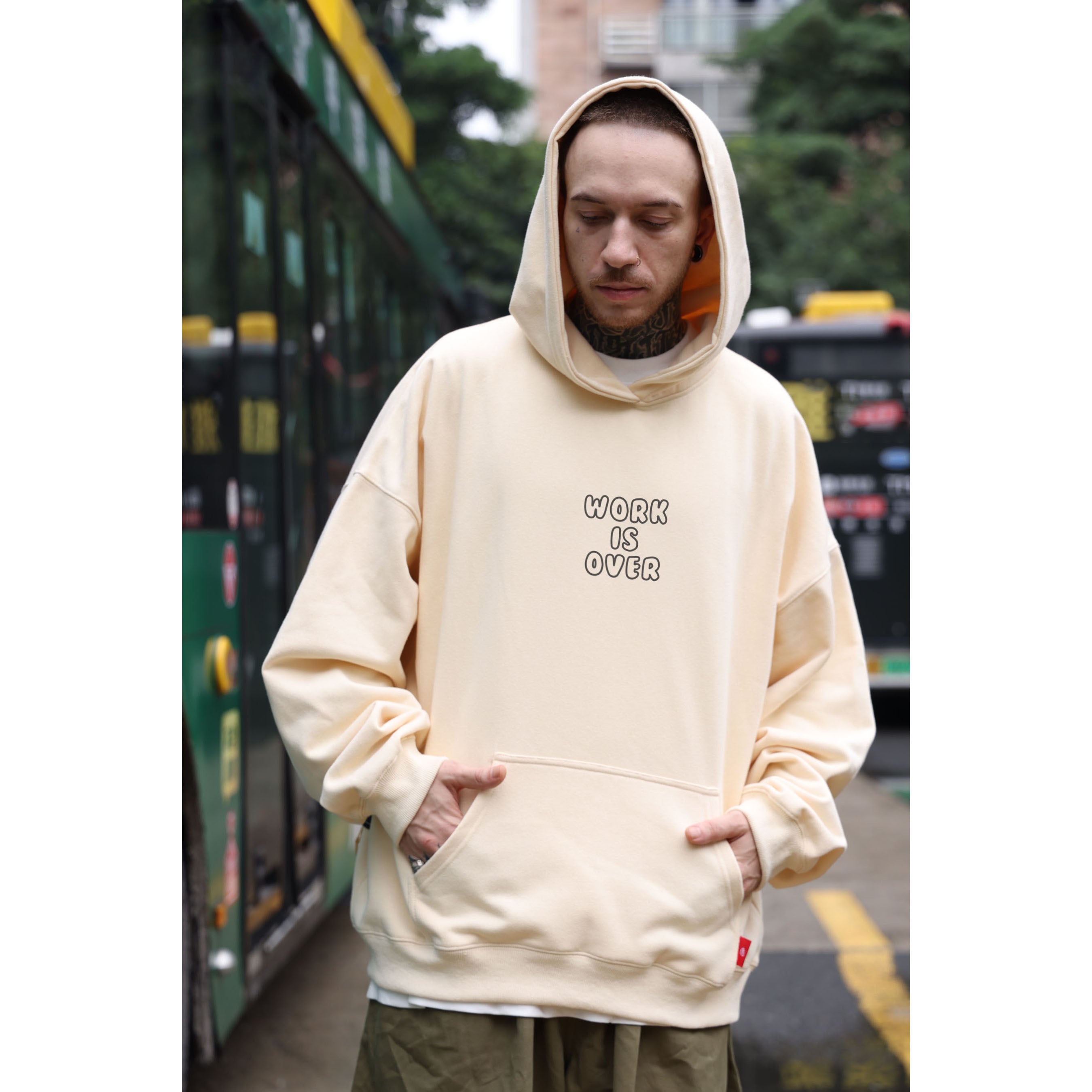 6色展開 裏起毛 Work is over パーカー T589 | wshot 6色展開 裏起毛 Work is over パーカー T589 | wshot