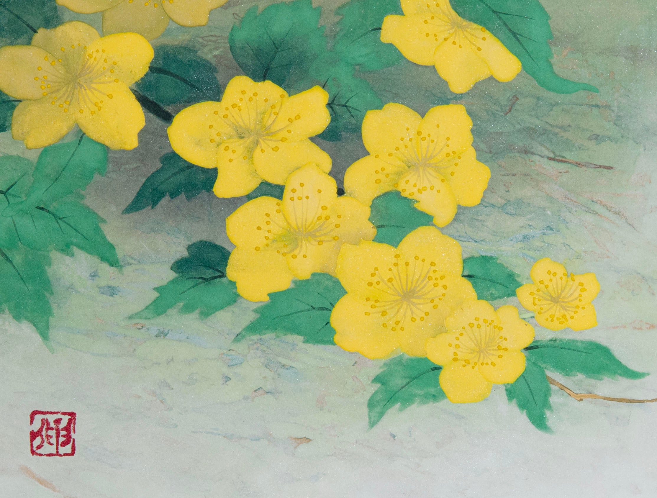 クレマチス（日本画）Clematis | 牧野伸英の日本画ショップ -Nobuhide