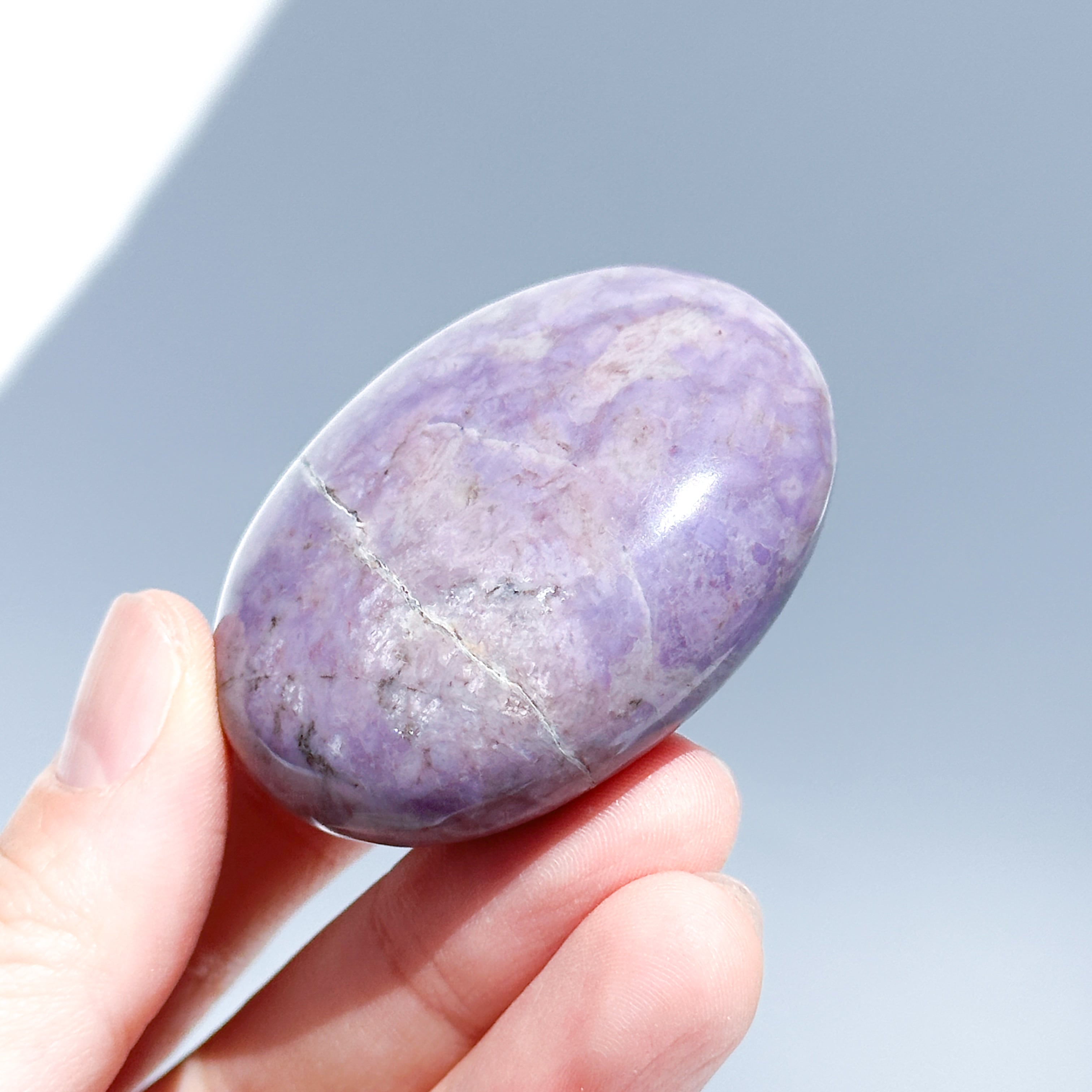 ⑪天然石 さざれ パープルジェイド パープルジェイド パームストーン 71◇Purpe Jade palm stone ◇天然石