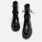 Chunky heel retro rider boots(ME086)