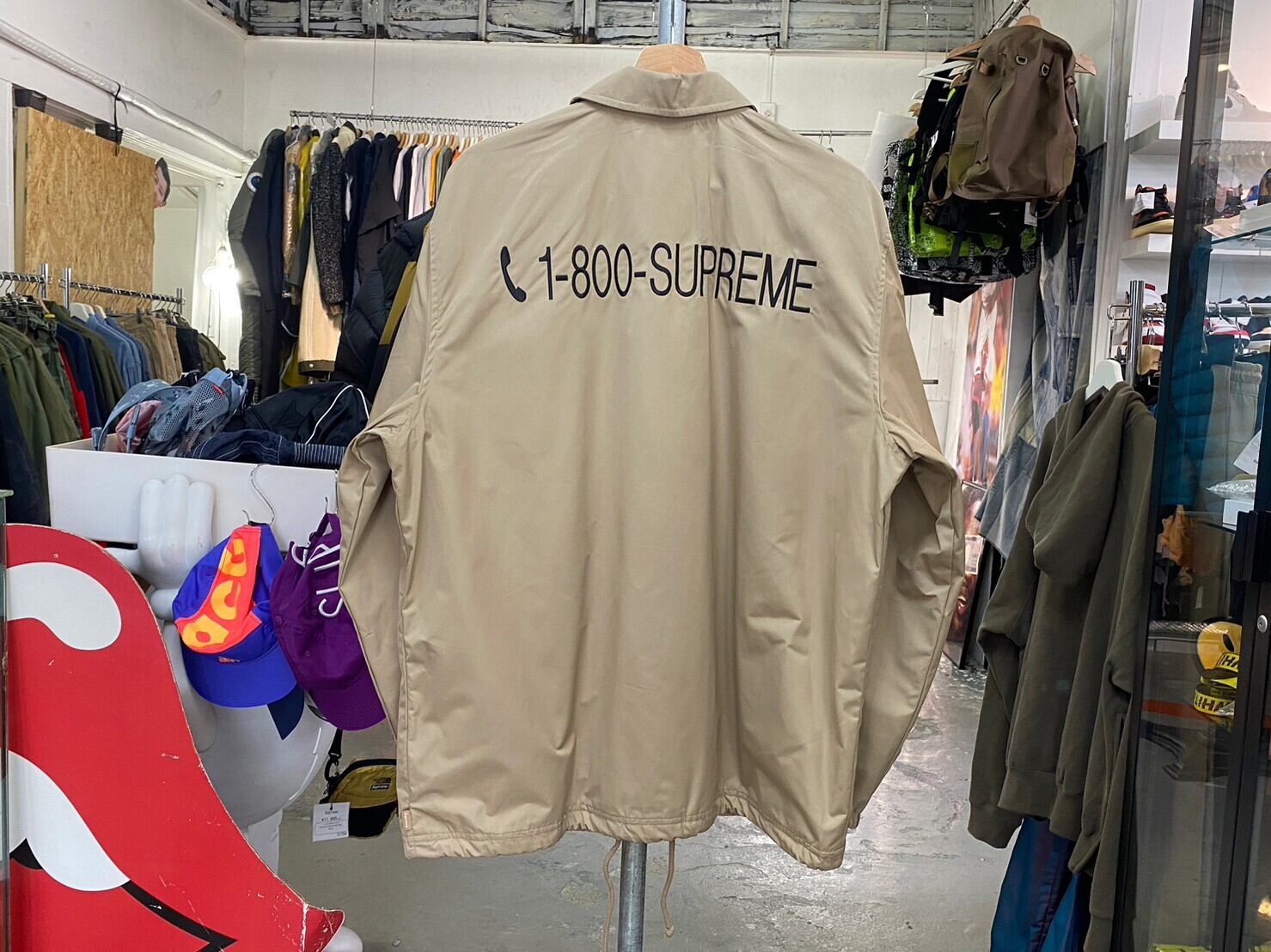 Supreme 1-800 COACHES JACKET TAN LARGE 42907 | BRAND BUYERS OSAKA 