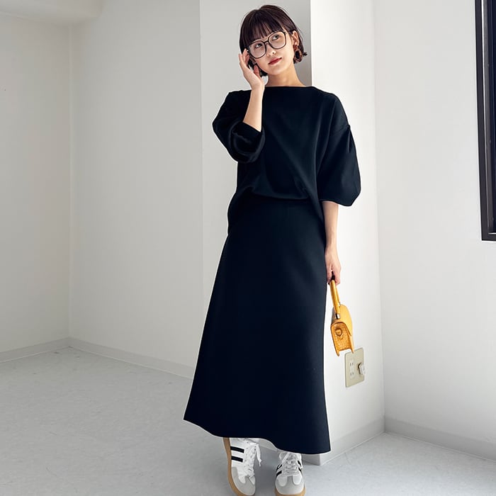 ニットセットアップ レディース セットアップ ボートネック