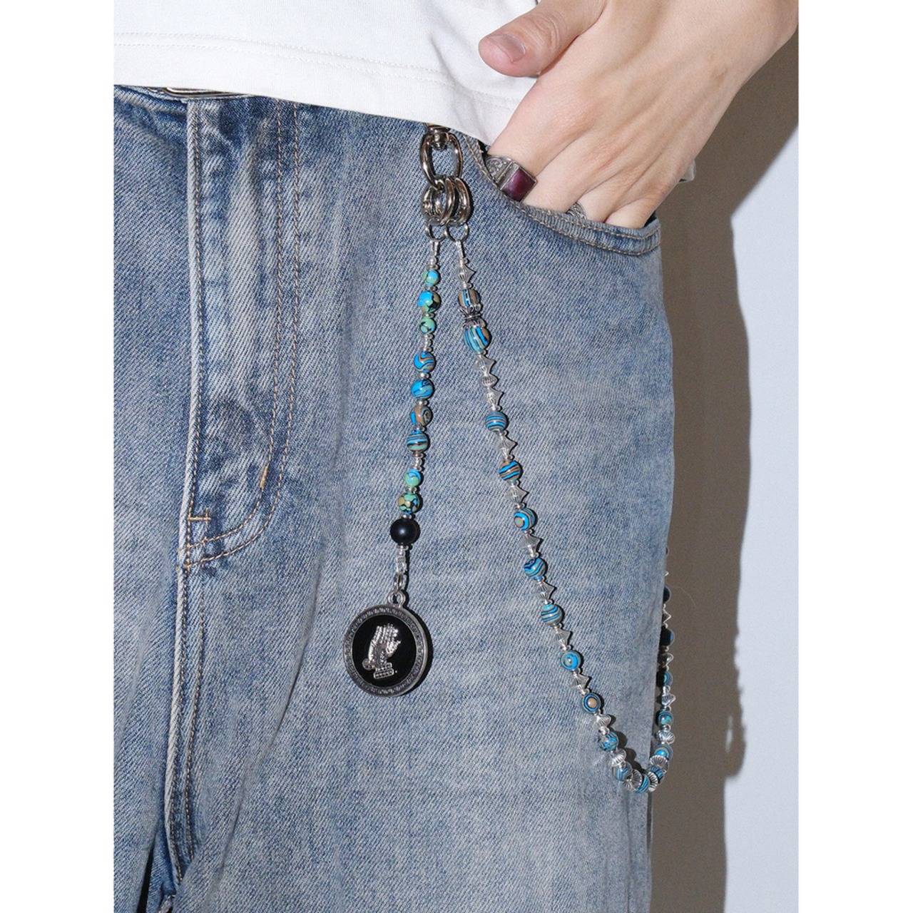 ターコイズ ウォレットチェーン G177