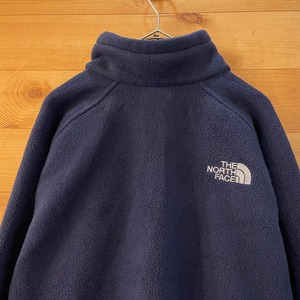 【THE NORTH FACE】フリースジャケット ネイビー バックロゴ 刺繍ロゴ メンズM アウトドアウェア アメリカ古着