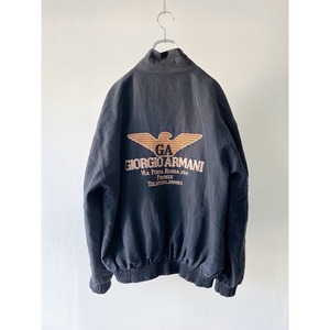 -ARMARNI- logo design silk blouson