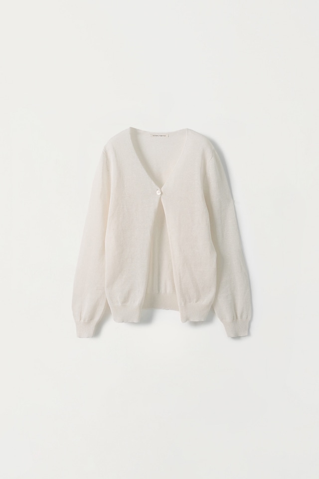 [NOTHING WRITTEN] Cosi one button cardigan (Pearl white) 正規品 韓国ブランド 韓国通販 韓国代行 韓国ファッション ナッシングリトゥン 日本 店舗