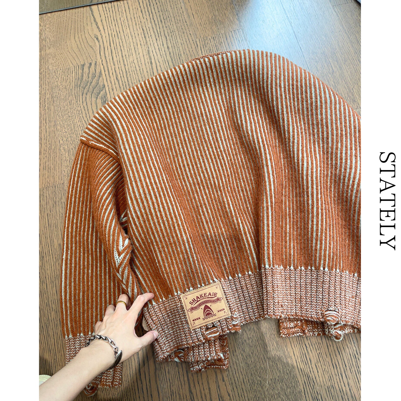 Jacquard Stripe カーディガン_O70・画像13