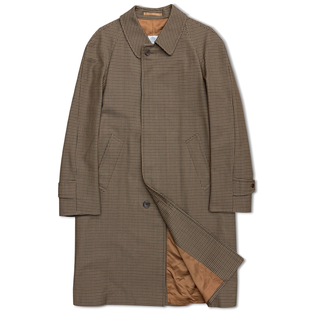 【aquascutum】 80s アクアスキュータム コート 千鳥柄 ウールコート