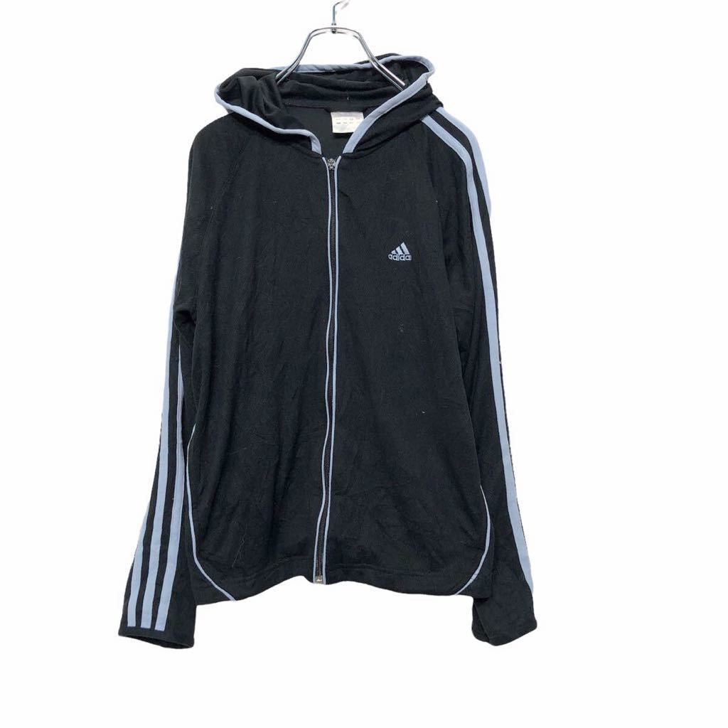 adidas ロゴジャージ アディダス XL ブラック フルジップ ビッグサイズ 