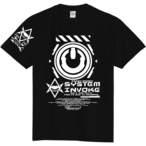 「電源」　Tシャツ　半袖　サイバー系　サイバーパンク　メンヘラ　地雷系　V系　ヴィジュアル系　電源ボタン　個性的　原宿系　渋谷系