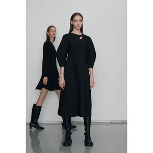 [HAE BY HAEKIM]  SSG LONG SLEEVE BALLOON DRESS_BLACK 正規品 韓国ブランド 韓国代行 韓国通販 韓国ファッション ワンピース