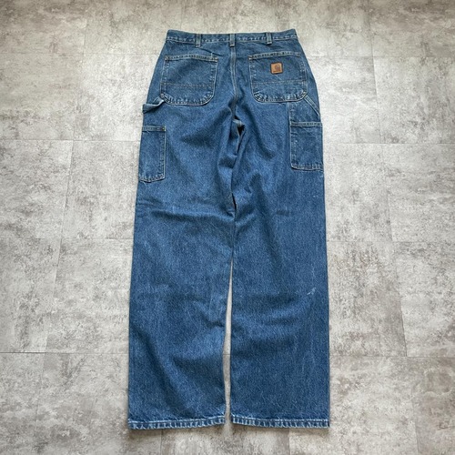 メキシコ製 デニム ダブルニー Carhartt B73-DST 33×34 詳細写真3