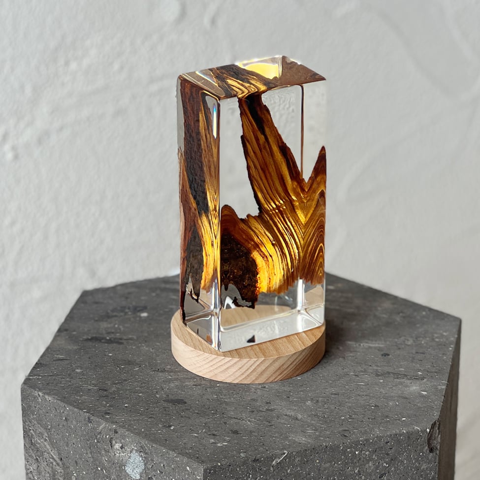 アウトドアレジンテーブルLEDライト レジンアート レジンランプ 海のランプ ナイトランプ 白イルカ