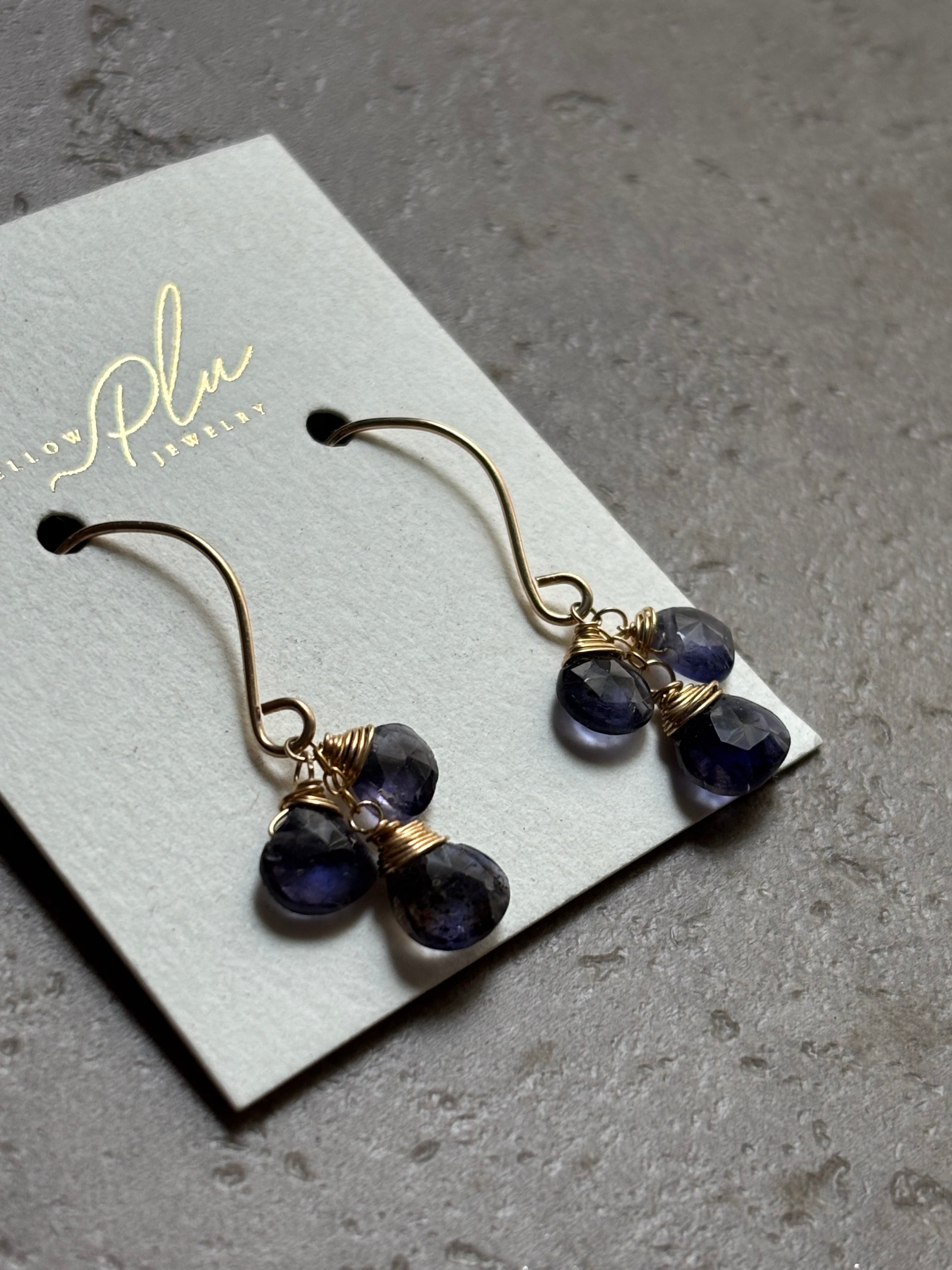 14kgf》アイオライトのピアス | mellow PLU