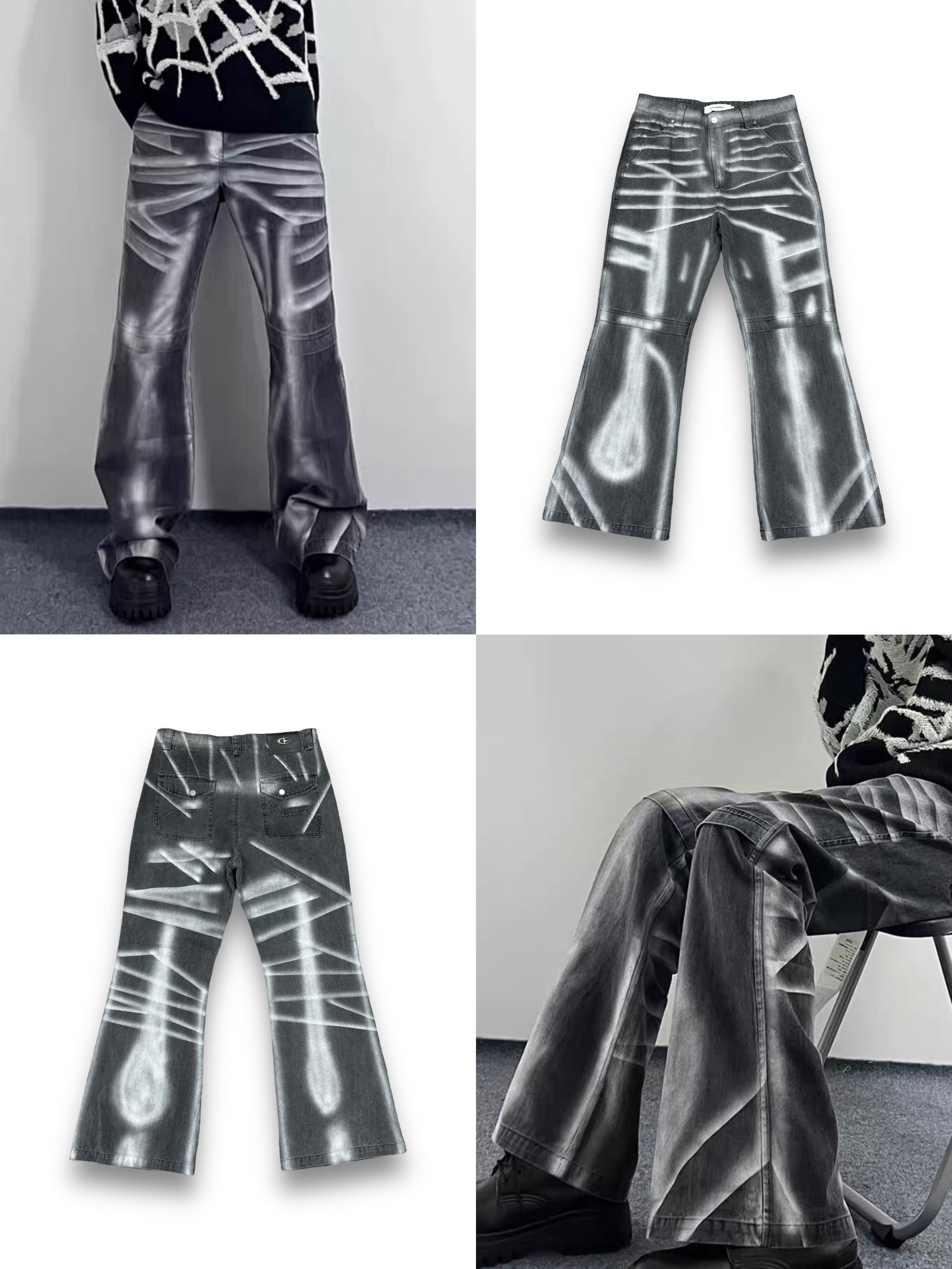【PLANET STUDIO】reflection denim pants
