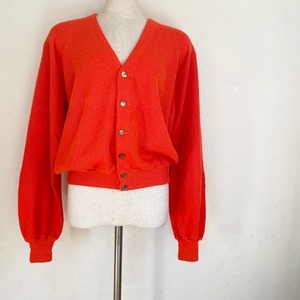 Orange knit cardigan