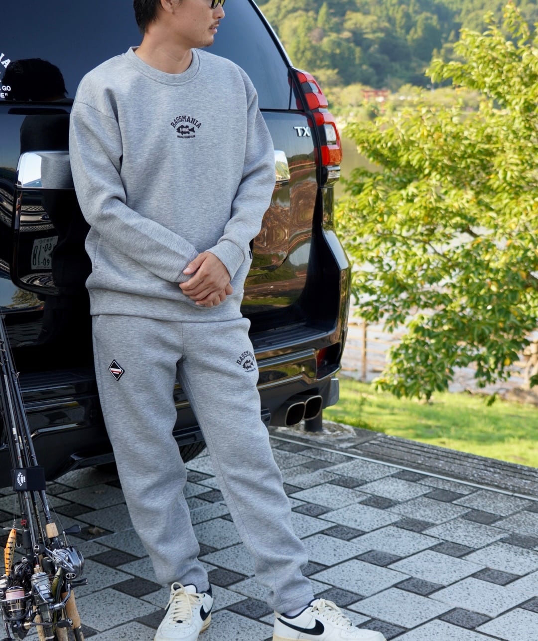 アーチロゴ刺繍ダンボールニットパンツ［GRY］ | bassmania.jp