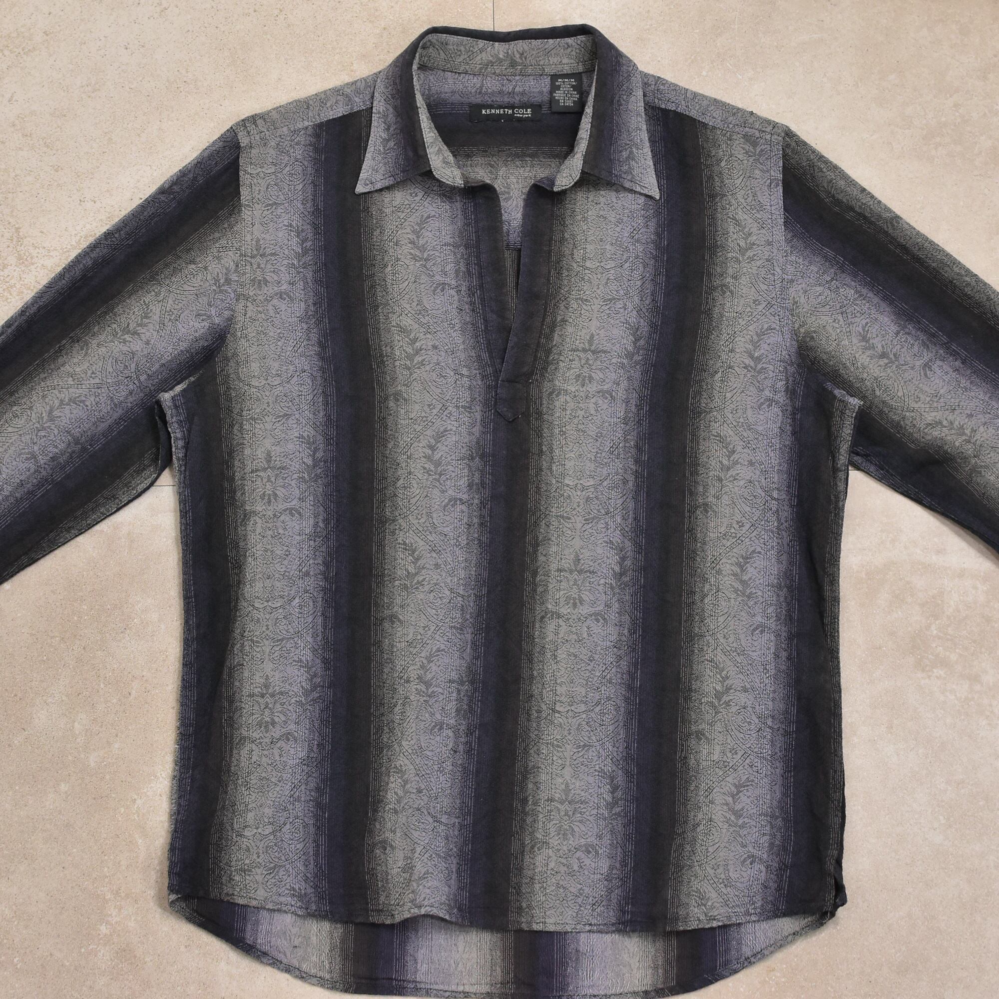 90s~ KENNETH COLE ombre stripe pullover shirt | 古着屋 grin 90s~ KENNETH COLE ombre stripe pullover shirt | 古着屋 grin