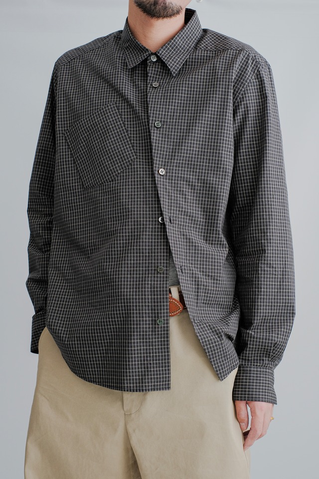 【ADAPTART】ASYMMETRY MINI CHECK SHIRT(PRE ORDER)