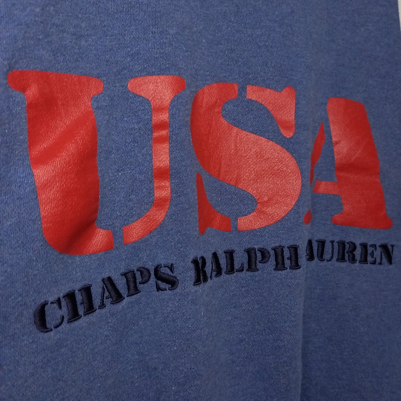 チャップス　ラルフローレン　スウェット　トレーナー　プルオーバー　裏起毛　刺繍