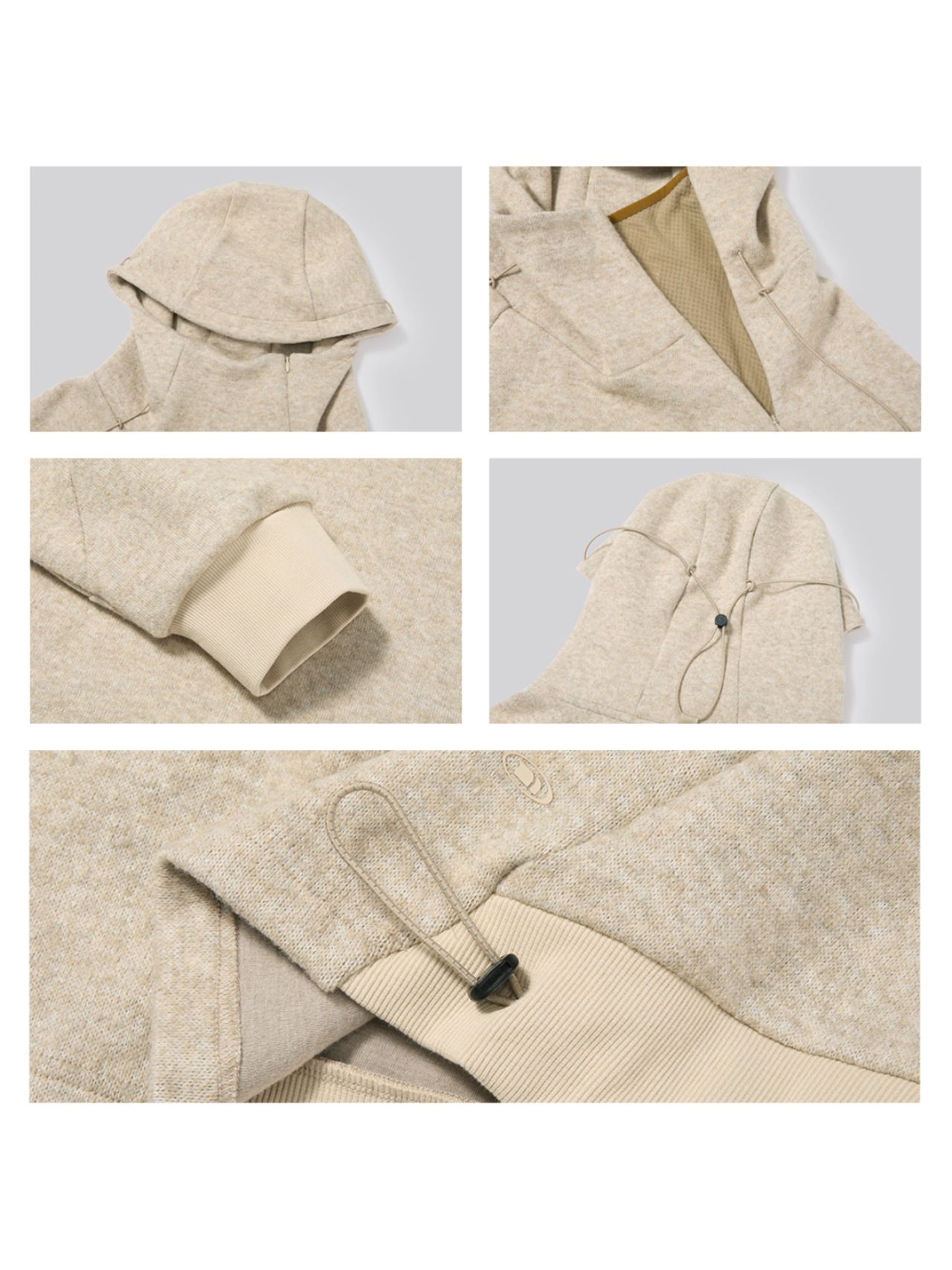 NORYBRAND Wool Blend Hooded Sweater