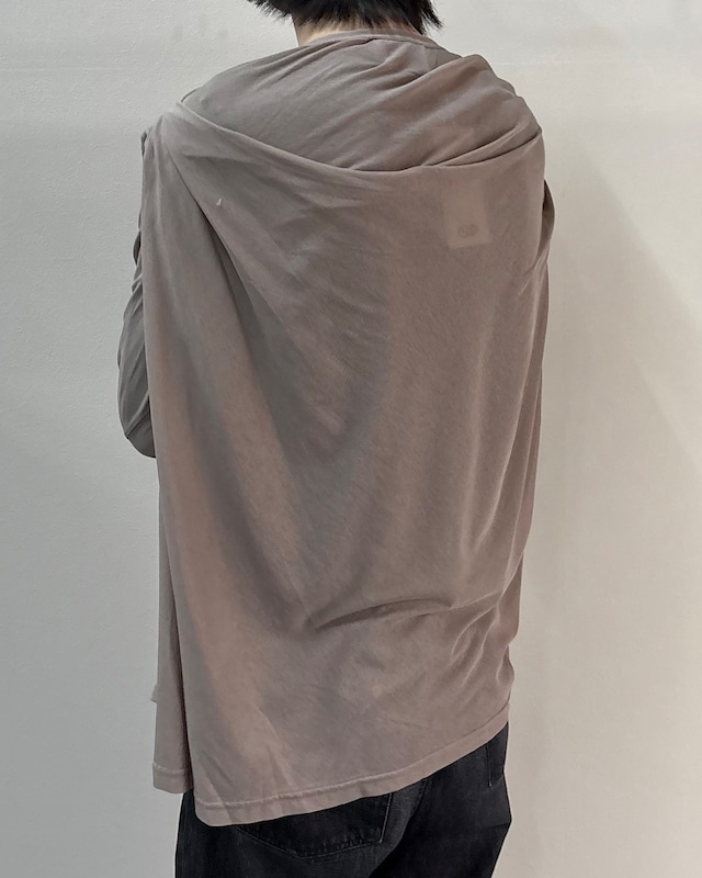 【26SS/Oscar Ouyang】CLAW DRAPE HENLEY LONG SLEEVE TEE