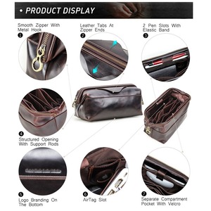 Organizer Genuine Leather Travel Pouch Bag / 本革 オーガナイザー レザー トラベル ポーチ バッグ