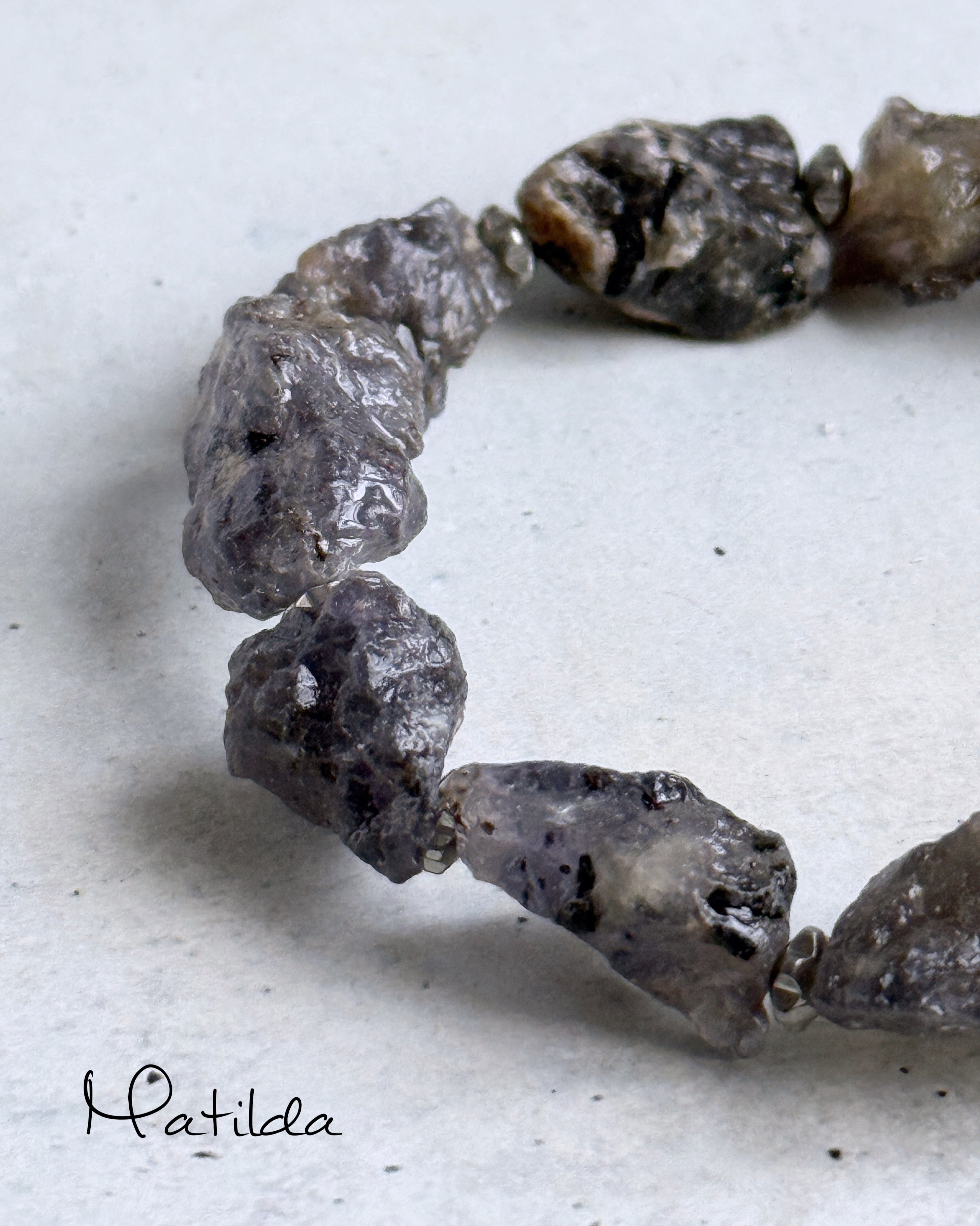 rough rock bracelet(アイオライト)