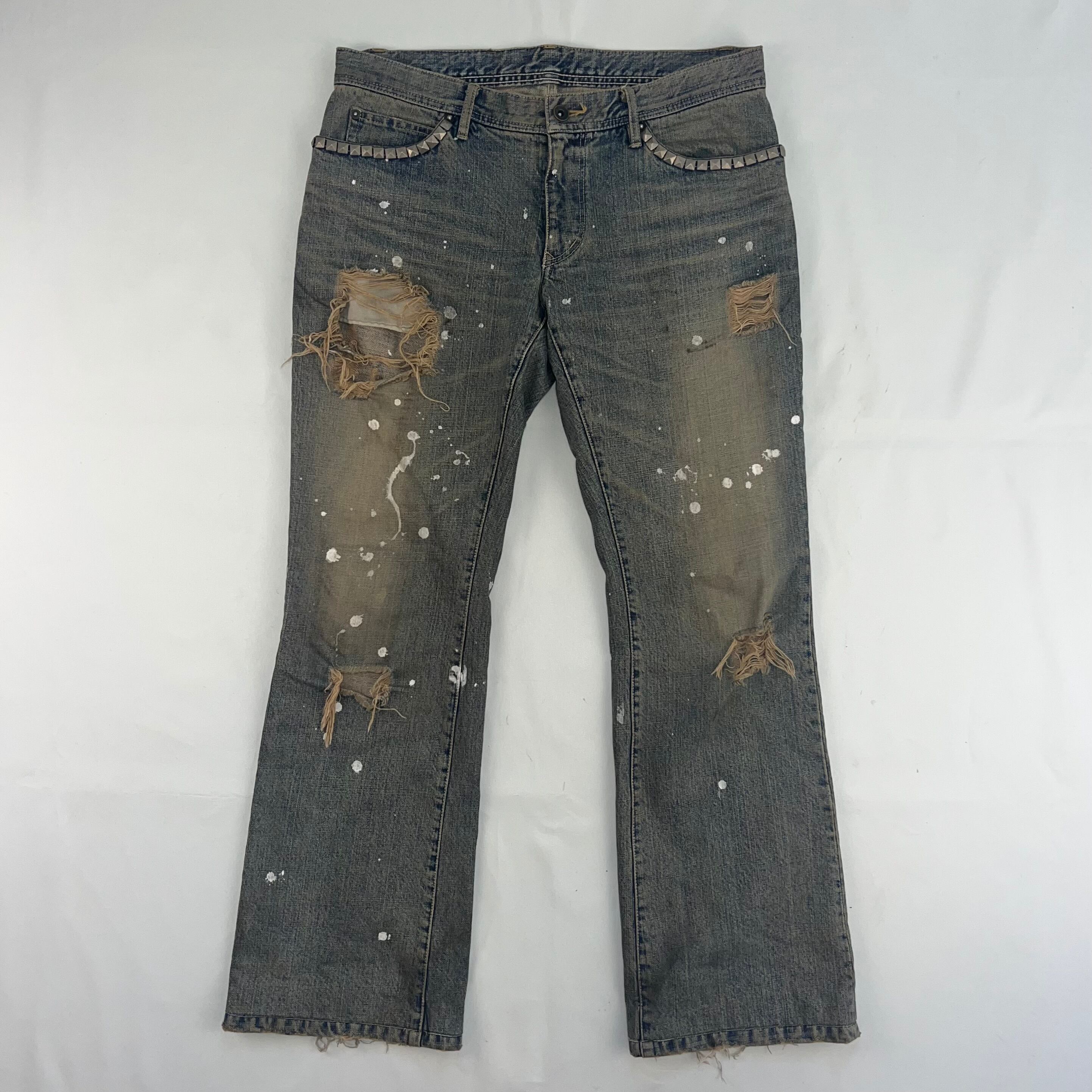 【TETE HOMME】テットオム CRASH FLARE DENIMcotton100%