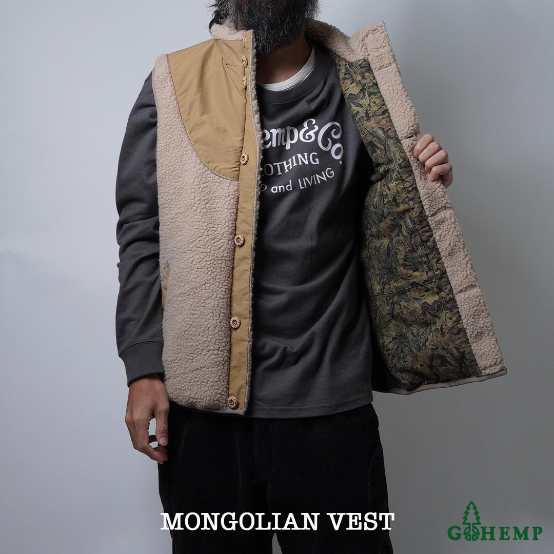 GOHEMP / ゴーヘンプ】MONGOLIAN VEST / モンゴリアン ベスト (UNISEX ...