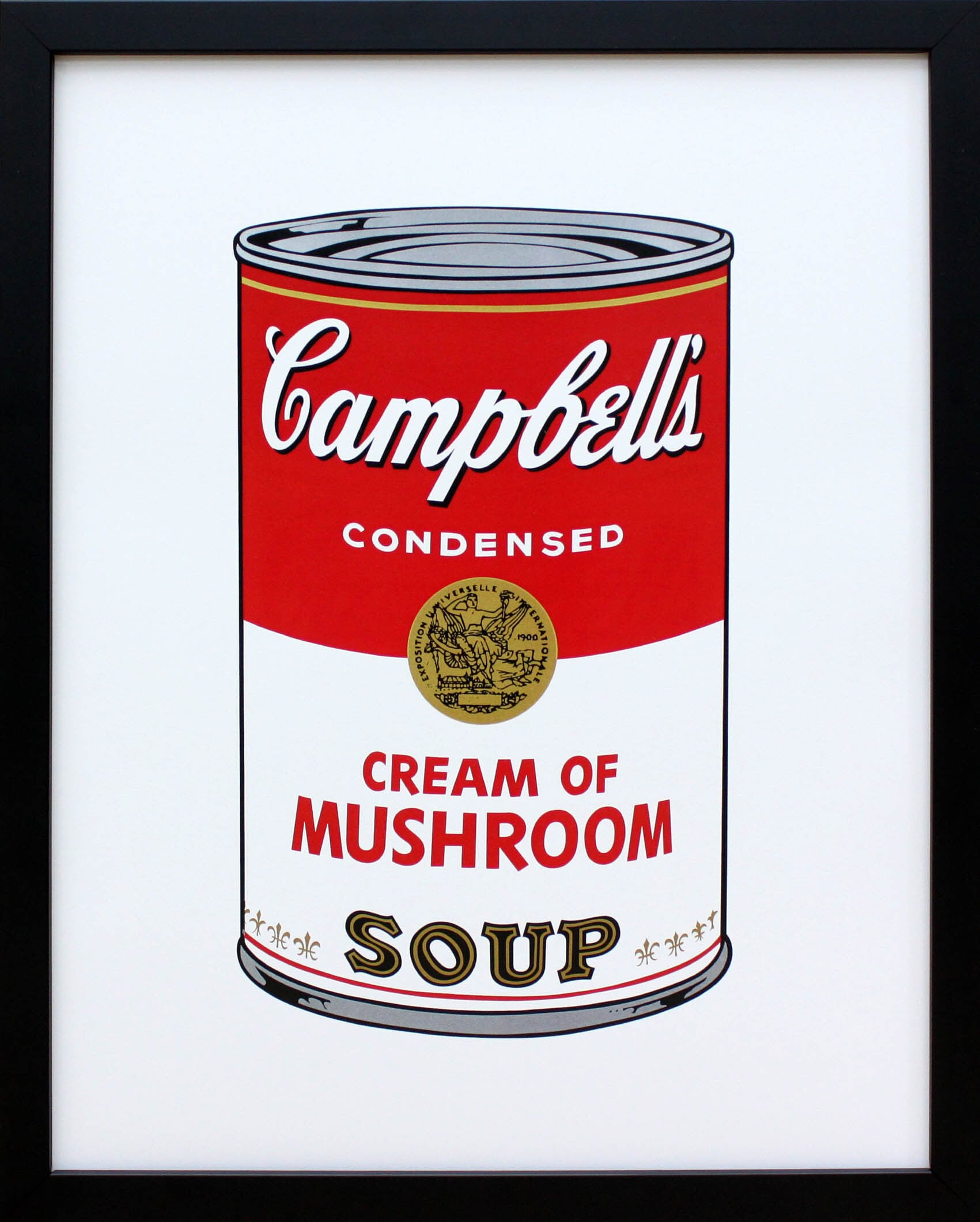 アンディ ウォーホル「キャンベル スープ(マッシュルーム)1968」展示用フック付ポスター ポップアート 絵画