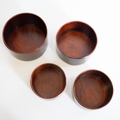 ヒノキのうつわ小-漆仕上げ