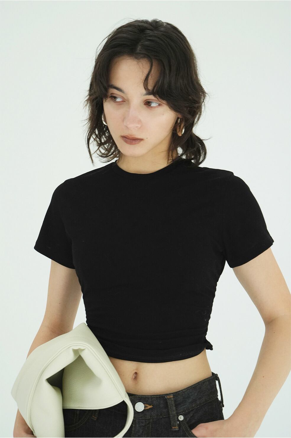 トップス CLANE SHIRRED HEM COMPACT TOPS CLANE SHIRRED HEM COMPACT TOPS | FLICKA ASHIYA