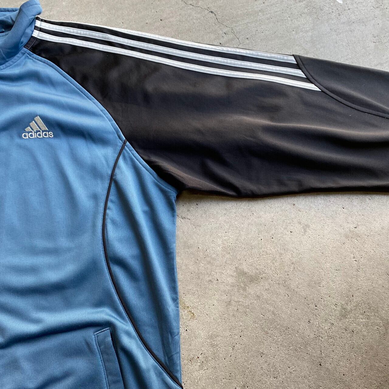 00年代 adidas アディダス ワンポイントロゴ 刺繍 ライン トラック