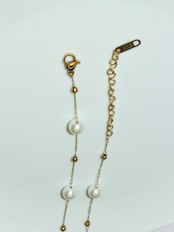 Fine Chain Pearl Anklet